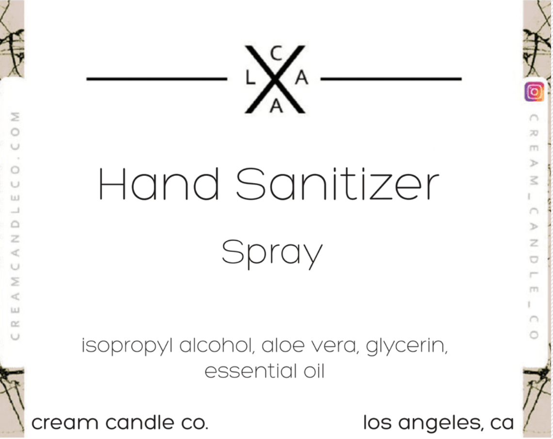 Clean Cotton- Hand Sanitizer Spray – Cream Candle Co.